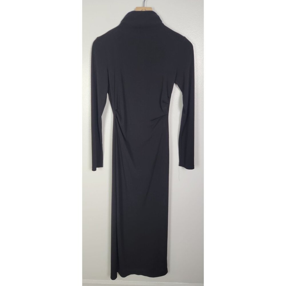 Zara Women's Sz. S Black Long Sleeve High Neck Maxi Dress